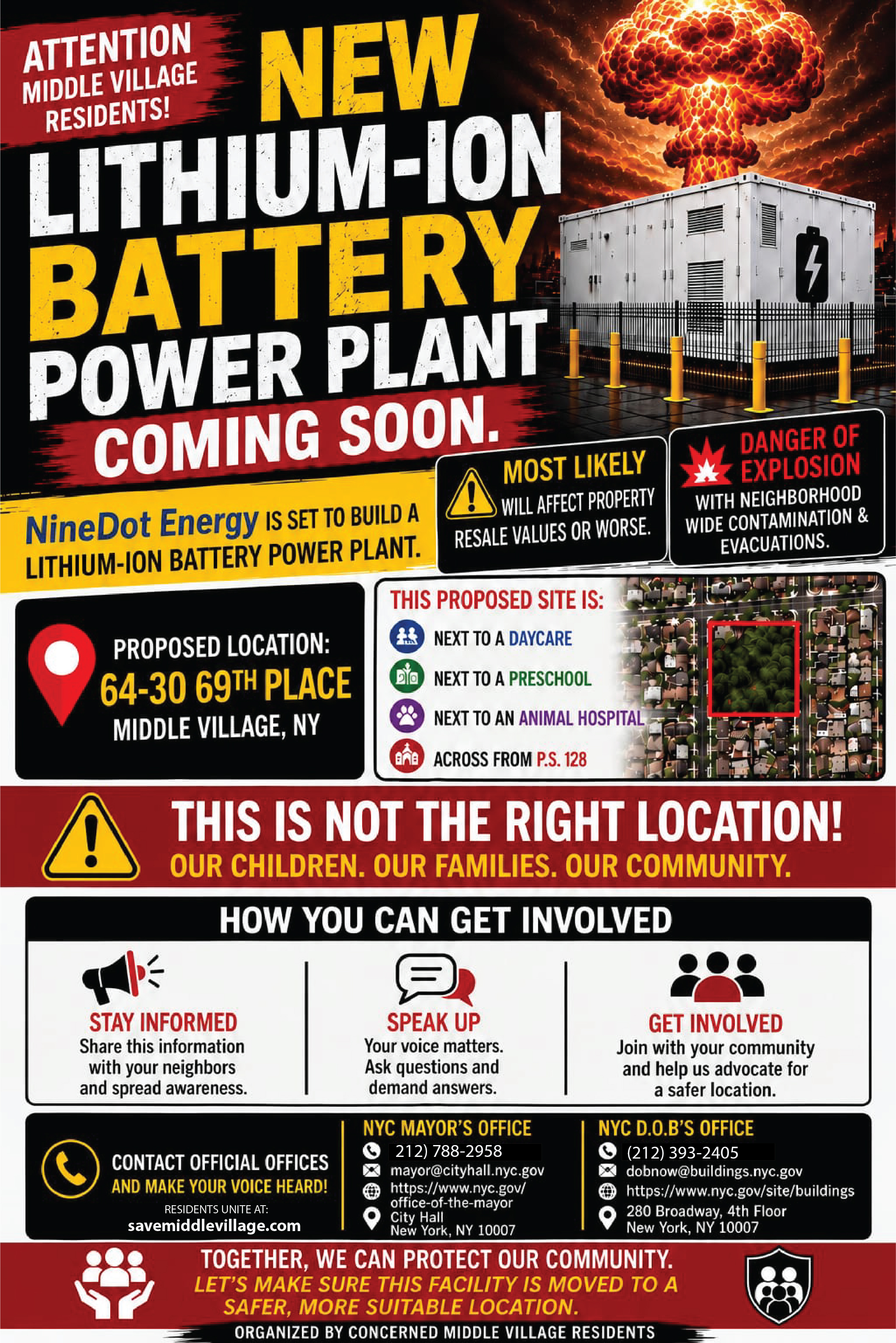 Stop the Lithium-Ion Battery Power Plant in Middle Village